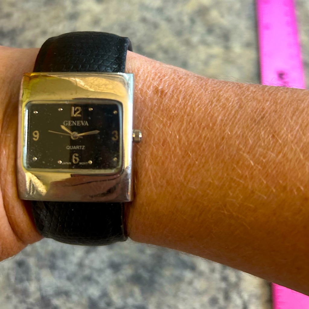 Black Cuff Style Vintage Geneva Watch